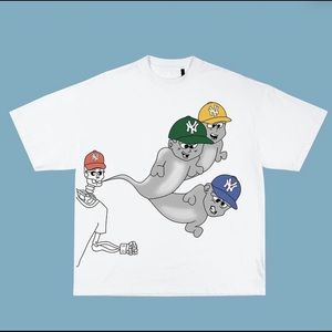White Ghost with brims t-shirt
